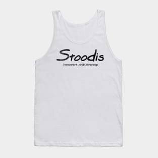 Stoodis Permanent Land Ownership Black Print Tank Top